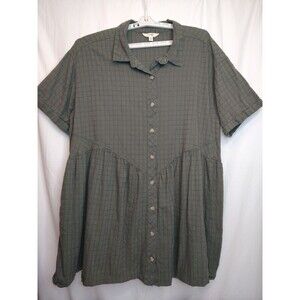 Terra & Sky Women's Green Tunic Dress 2X simple errands outfit casual style